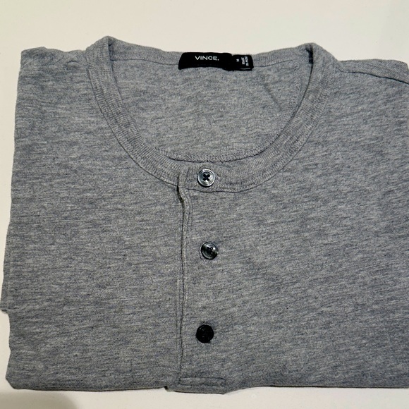 Vince Charcoal short Sleeve Henley - Picture 1 of 6